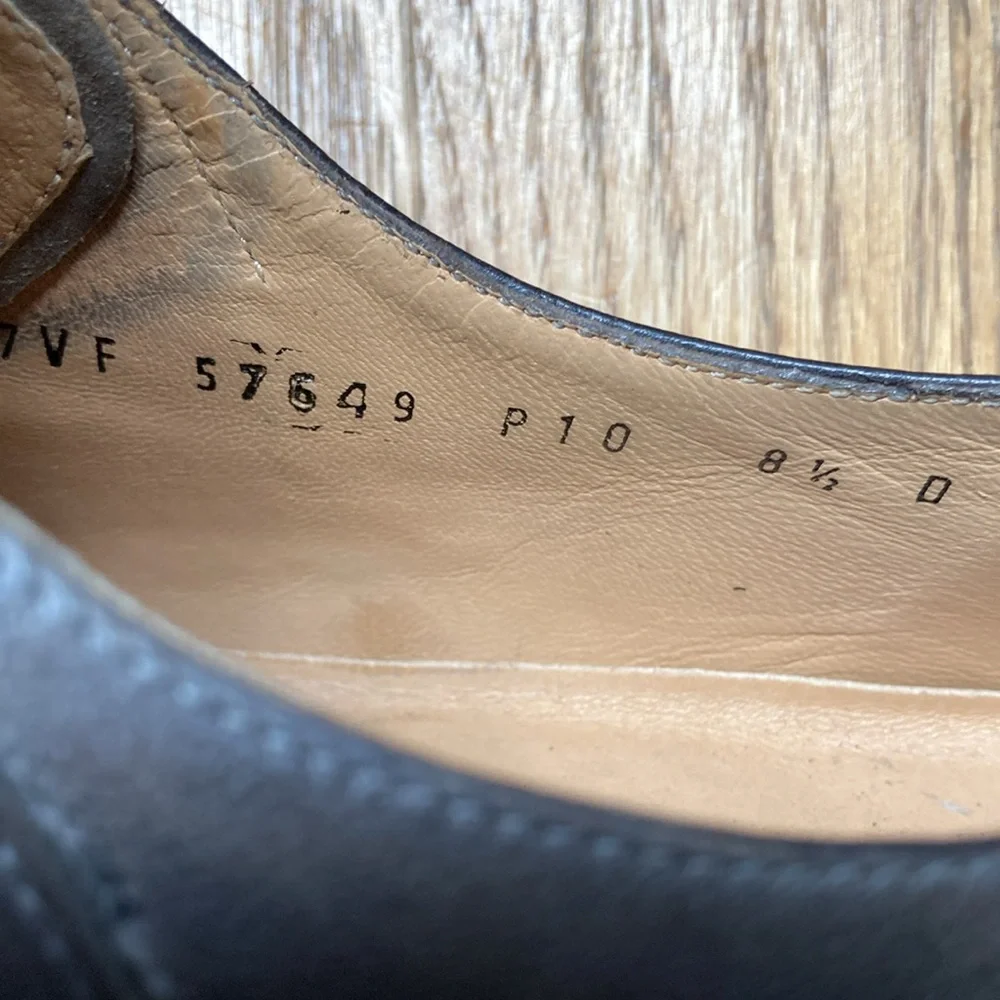 Vintage Salvatore Ferragamo Dark Brown Leather Dress Shoes